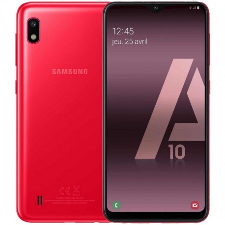 Samsung Smartphone Galaxy A10 32Go 6,2” 4G Double port nano Sim Rouge