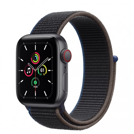 Apple Watch SE GPS Cellular Aluminium Gris Sideral 40mm Boucle Sport Charbon MYEL2 (late 2020)